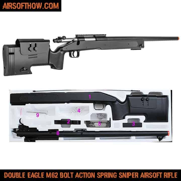 Double Eagle M62 Bolt Action Spring Sniper Airsoft Rifle